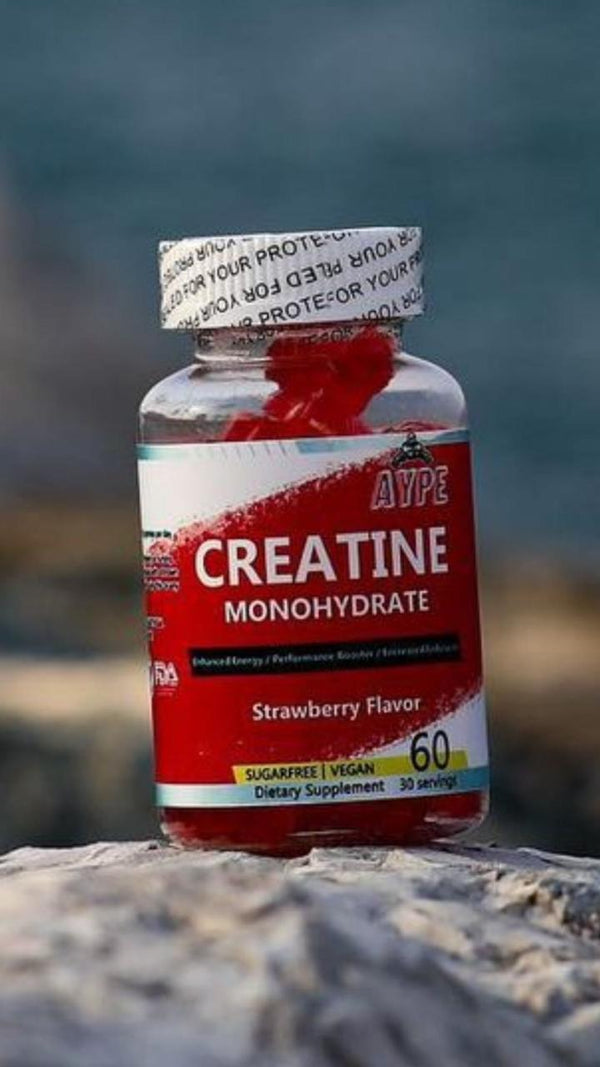 CREATINE Monohydrate gummy bear (30 servings). Strawberry