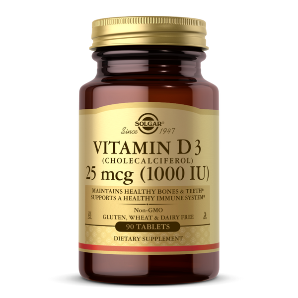 SOLGAR VITAMIN D3 (1000 IU) TABLETS