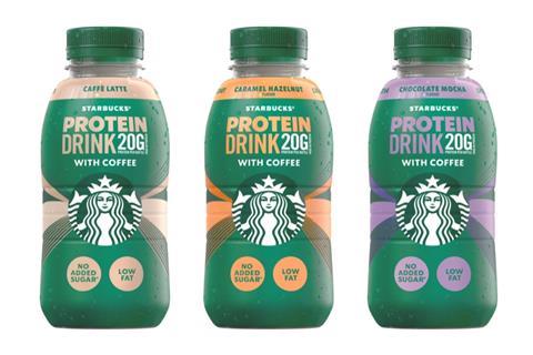 STARBUCKS protien drink 20g with coffee